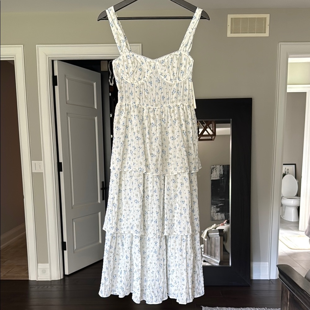 Floral White Maxi Dress